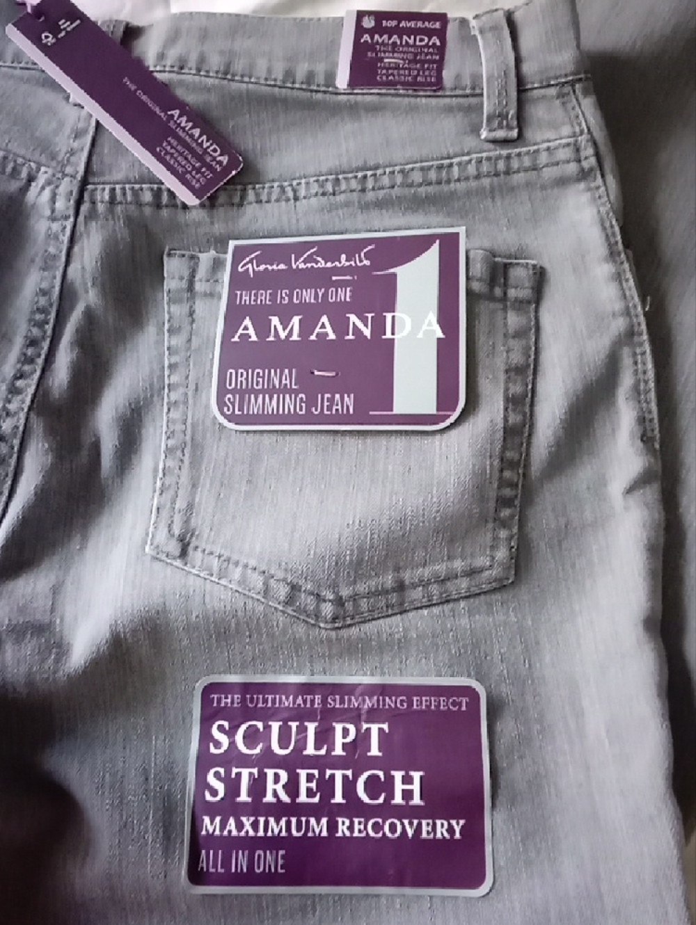 Gloria Vanderbilt Amanda SLIMMING JEAN in Gray